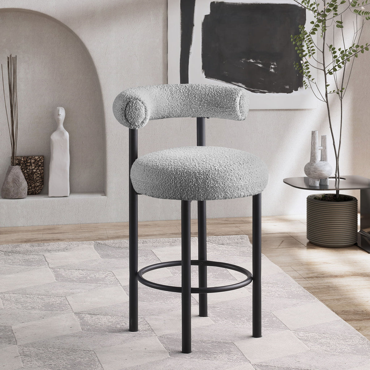 Bordeaux - Stool With Black Legs (Set of 2)