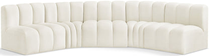 Arc - Velvet 5 Piece U-Shaped Modular Sofa