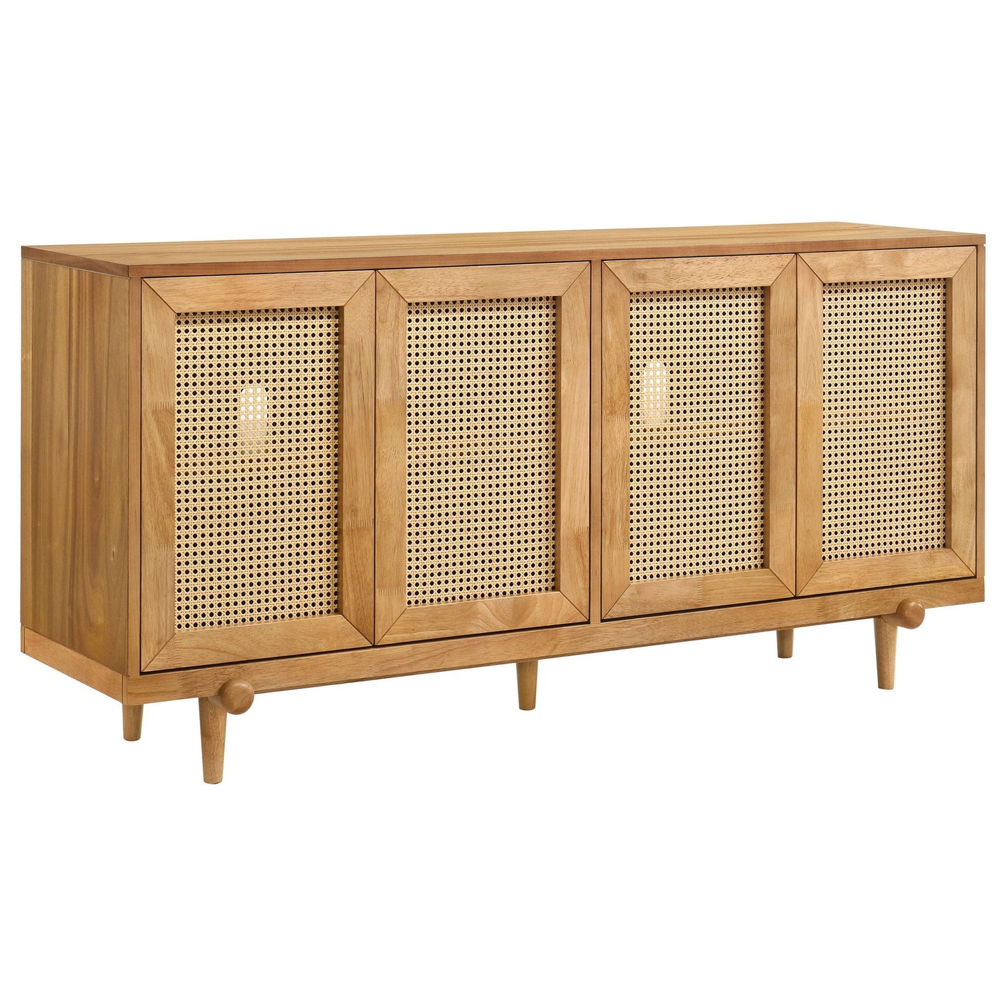 Fabra 4-door Dining Sideboard Storage Console Honey