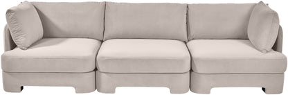 Hammond - Velvet Performance Fabric Upholstered 3 Piece Sofa