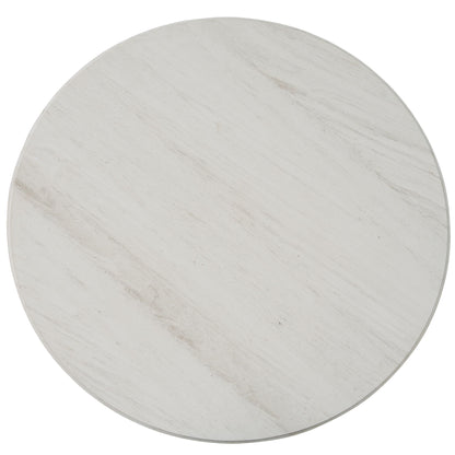 Escape - Round Dining Table - Glazed Natural Oak / Black Metal Trim
