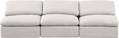 Indulge - Linen 3 Seat Modular Armless Sofa