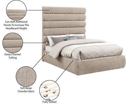 Adam - Chenille Fabric Bed With 70.5" Headboard