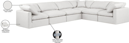 Indulge - Faux Leather 6 Piece Modular Corner Sectional