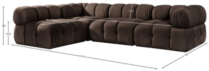 Orin - Fabric Velvet 4 Piece Modular Sectional