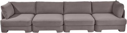 Hammond - Velvet Performance Fabric Upholstered 4 Piece Sofa
