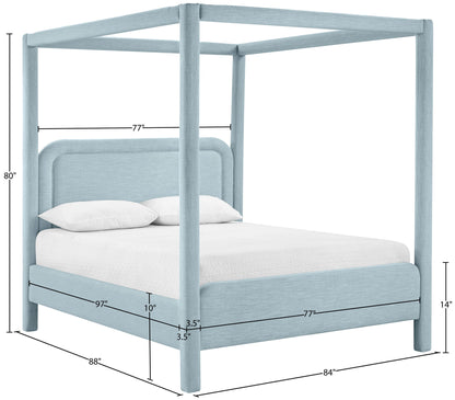 Salina - Linen Textured Fabric Upholstered Bed
