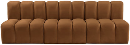Arc - Velvet 3 Piece Modular Straight Sofa