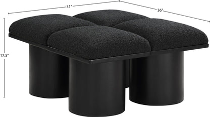 Pavilion - 4 Piece Modular Bench With Black Base