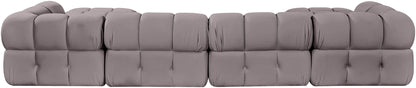 Orin - Velvet 6 Piece Modular Double Chaise Sectional