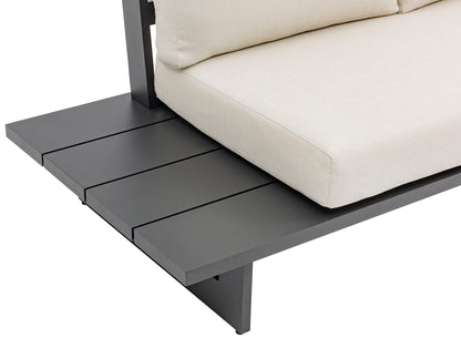 Maldives - 4 Piece Water Resistant Outdoor Patio Modular Sectional With Gray Base