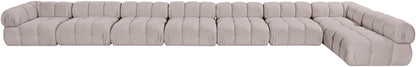 Orin - Velvet Performance Fabric Upholstered 8 Piece L-Shaped Sectional