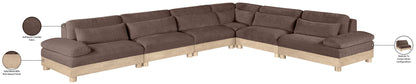 Turin - Chenille Fabric Upholstered Modular Sectional - Brown