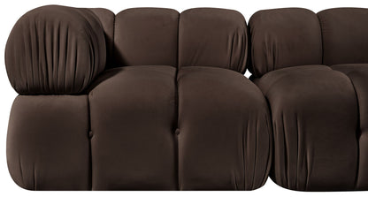 Orin - Velvet Performance Fabric Upholstered 2 Piece Modular Sofa (2 Corner Chairs)
