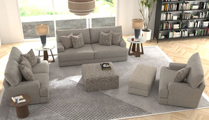 Zeke - Cocktail Ottoman - Cloud