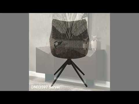 Malika - Side Chair With Swivel (Set of 2) - Brown Chenille