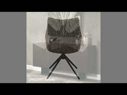 Malika - Side Chair With Swivel (Set of 2) - Brown Chenille