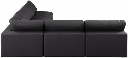 Comfy - 5 Piece Faux Leather Modular Corner Armless Sectional