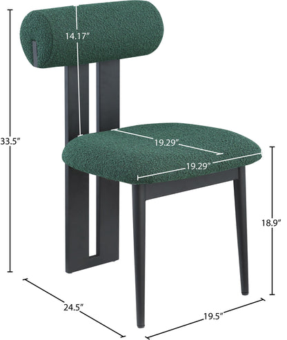 Dario - Boucle Dining Chair With Black Frame (Set of 2)