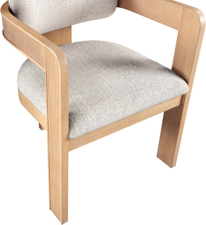 Sacha - Linen Dining Chair With Natural Base (Set of 2)