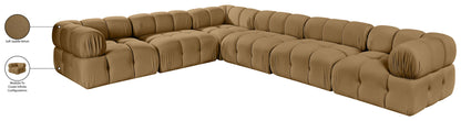 Orin - L-Shaped Velvet 6 Piece Modular Sectional