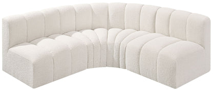 Arc - Boucle Fabric 4 Piece Corner Modular Sofa