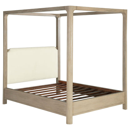 Solano 85-inch Queen Canopy Bed Weathered Mango