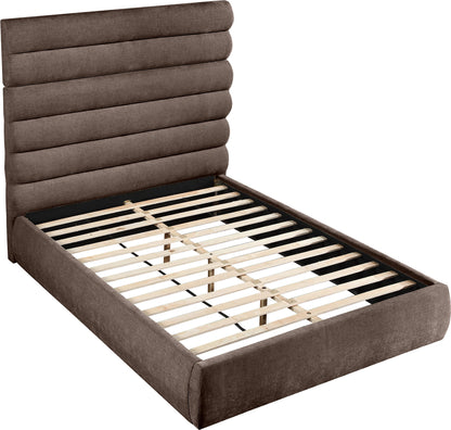 Adam - Chenille Fabric Bed With 70.5" Headboard