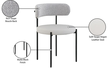 Beacon - Faux Leather Dining Chair With Black Legs (Set of 2)