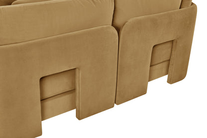 Hammond - Velvet Performance Fabric Upholstered 5 Piece L-Shaped Sectional