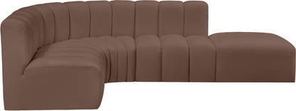 Arc - Faux Leather 5 Piece Corner Modular Sofa