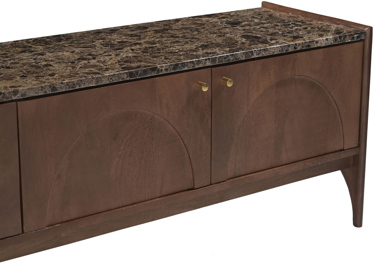 Veya - 71" Genuine Marble And Mango Wood Media Console
