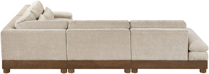 Turin - Chenille Fabric Upholstered Modular Sectional - Taupe