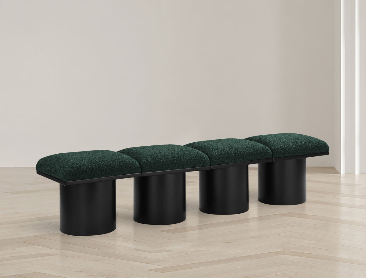 Pavilion - 4 Piece Modular Bench With Black Base