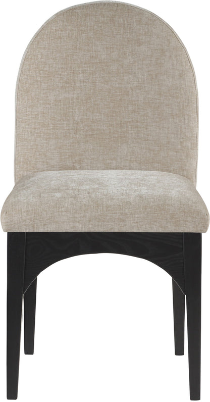 Waldorf - Chenille Dining Side Chair With Black Legs