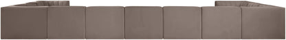 Rummi - Velvet Performance Fabric Upholstered 11 Piece Modular Sectional