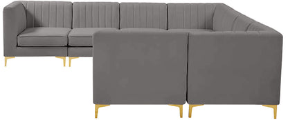 Alina - 8 Piece Velvet Modular Sectional