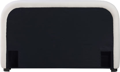 Vaughn - Linen Bed With Black Base