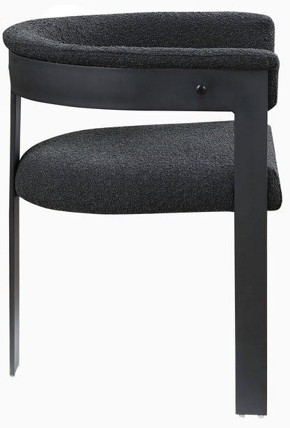 Romeo - Boucle Dining Chair With Black Base (Set of 2)