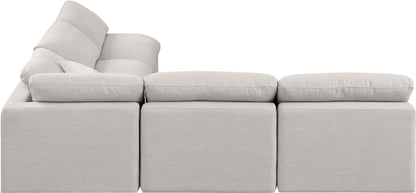 Indulge - Linen 5 Piece Modular Corner Armless Sectional