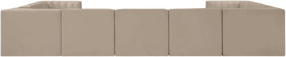 Rummi - Velvet Performance Fabric Upholstered 9 Piece Modular Sectional