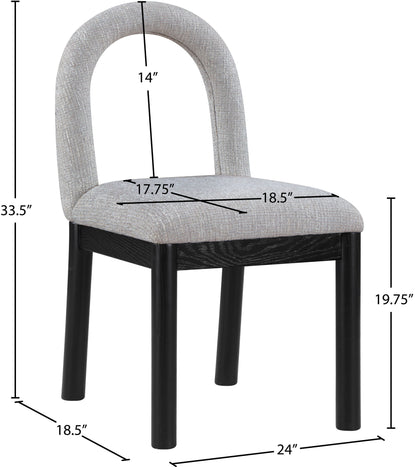 Conrad - Linen Dining Chair With Black Legs