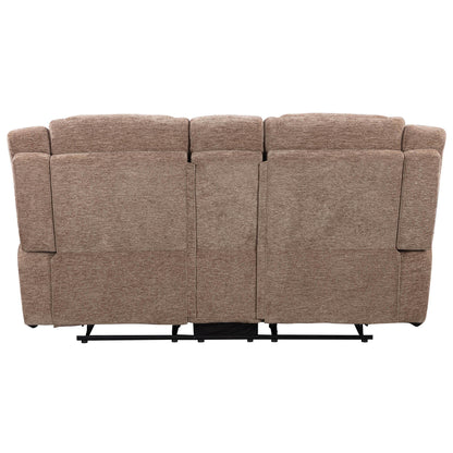 Bruno - Manual Console Loveseat - Plush Tobacco