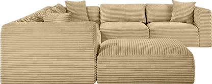 Shaggy - 7 Piece Modular U-Shaped Sectional With Ottoman