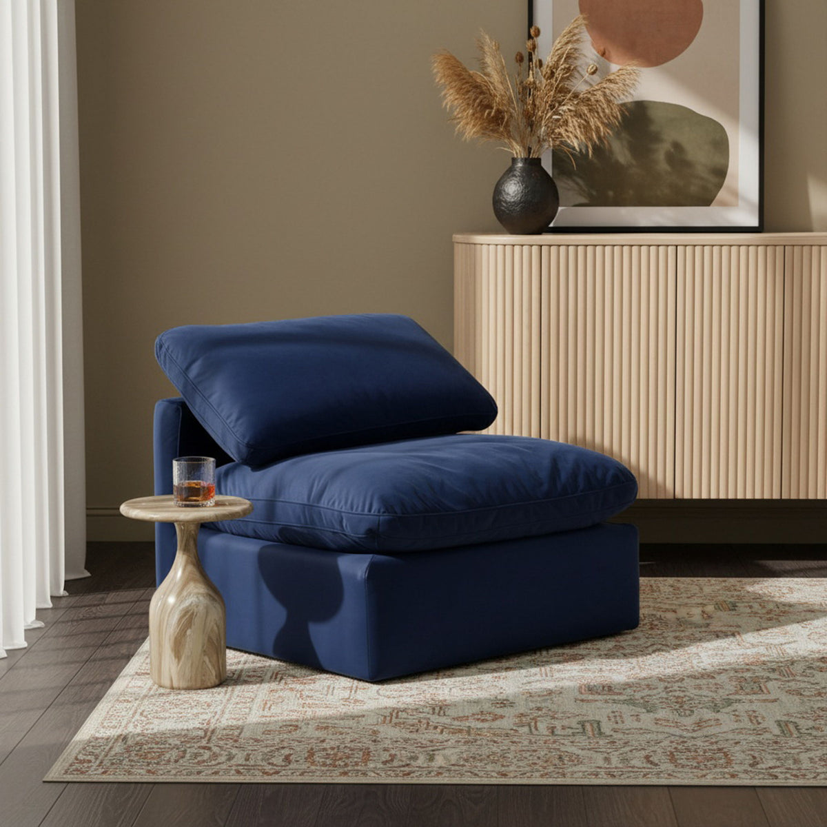 Indulge - Velvet Armless Chair