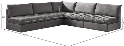 Jacob - Modular Corner Armless Sectional 5 Piece