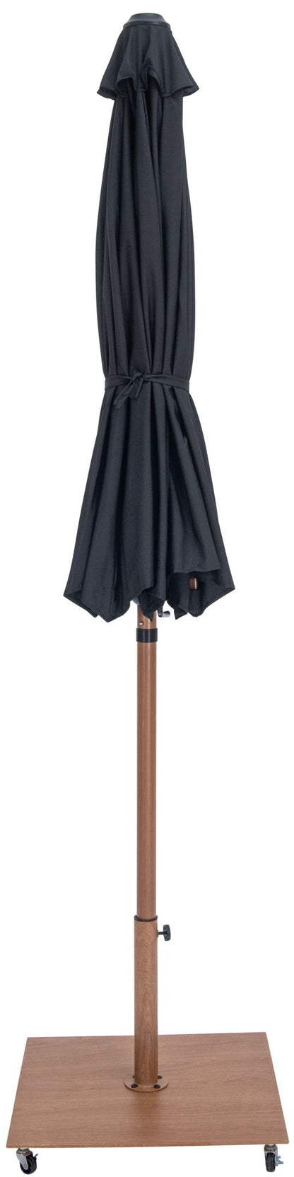 Fiji - Aluminum Patio Umbrella With Square Teak Base
