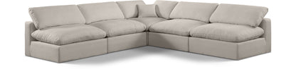 Comfy - 5 Piece Linen Modular Corner Armless Sectional