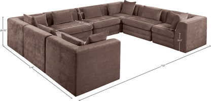 Stellar - 8 Piece Chenille Fabric Upholstered Modular Sectional
