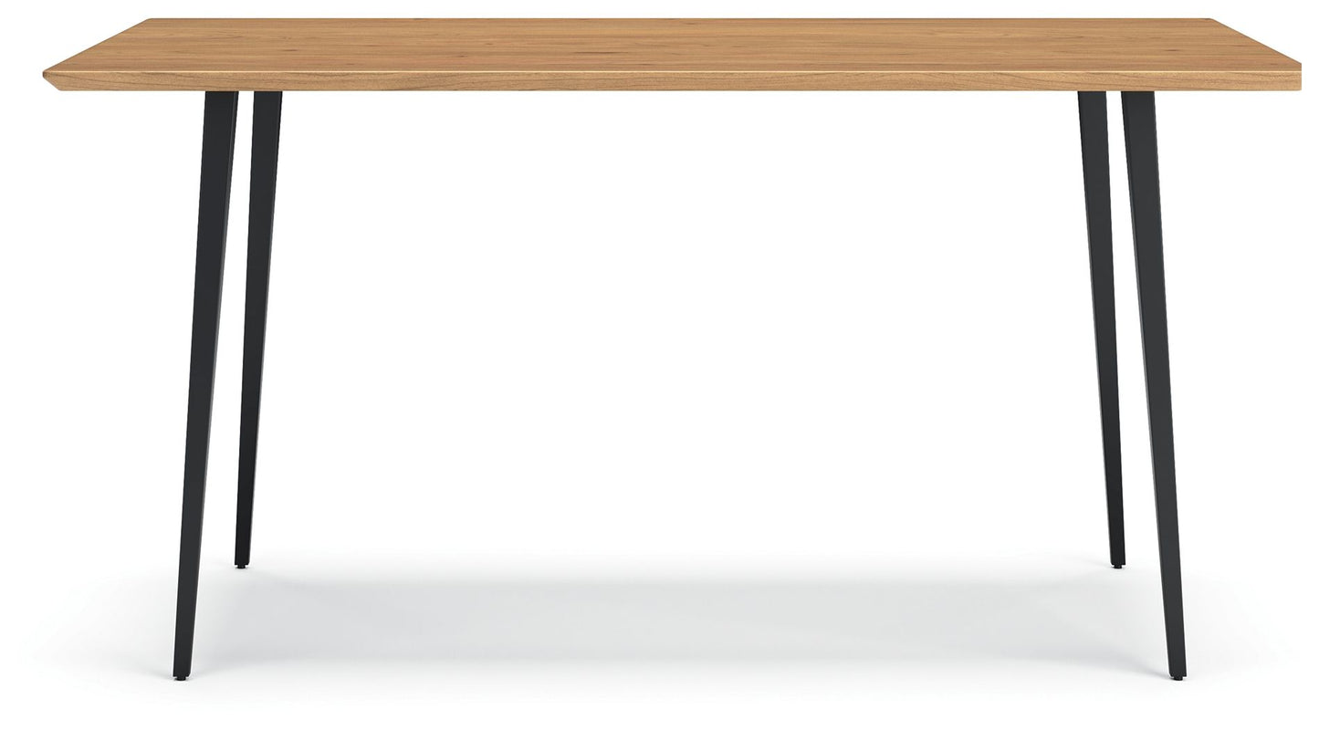 Gretlynn - Rectangular Dining Room Table - Black / Natural